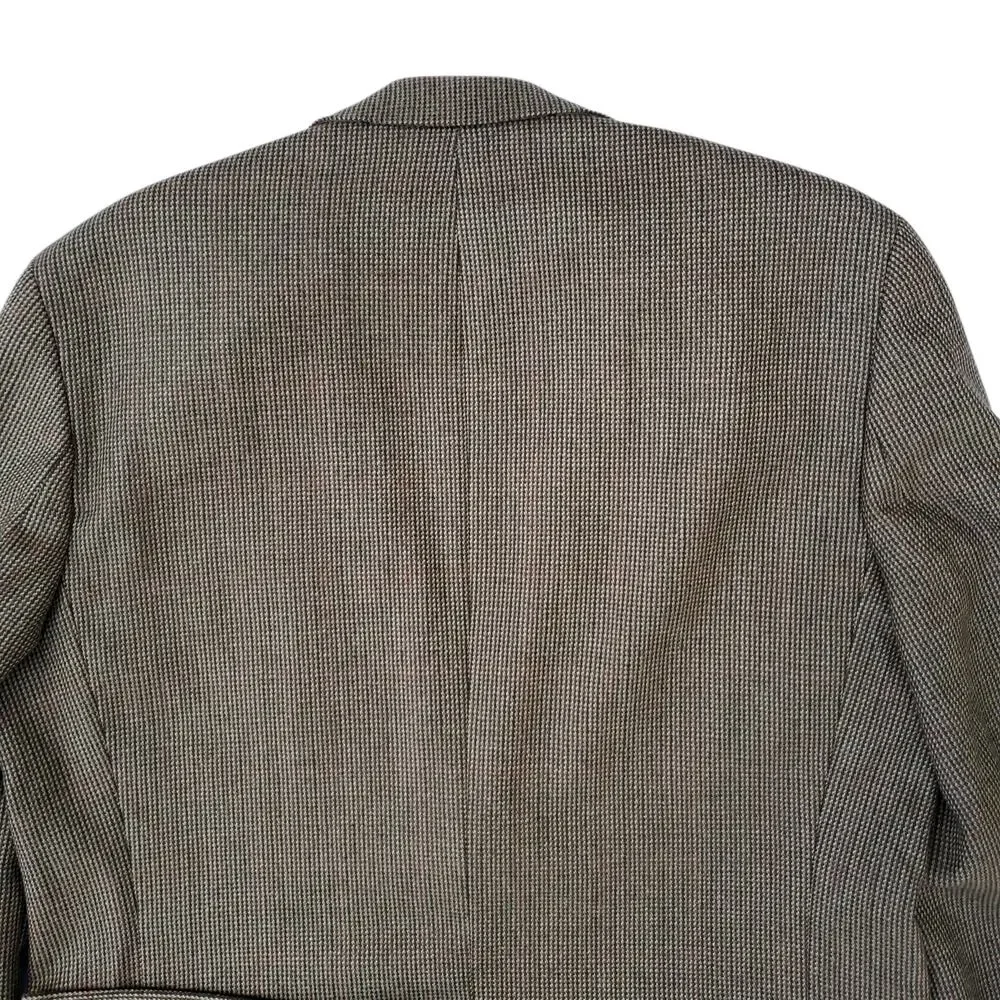 Vinage Chaps Ralph Lauren Ivy Prep Wool Blazer Jacket Sport Coat Houndstooth 42T